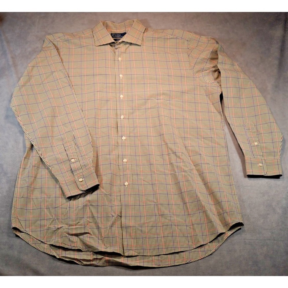 Polo Ralph Lauren Shirt Mens 2XL Tall 2XLT Plaid Long Sleeve Regent Classic Fit